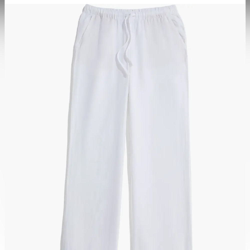 Vineyard Vines White Linen Drawstring Pants